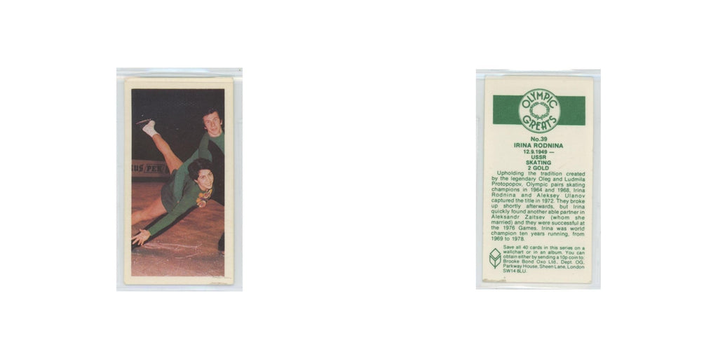 1979 Brooke Bond Olympic Greats Irina Rodnina #39