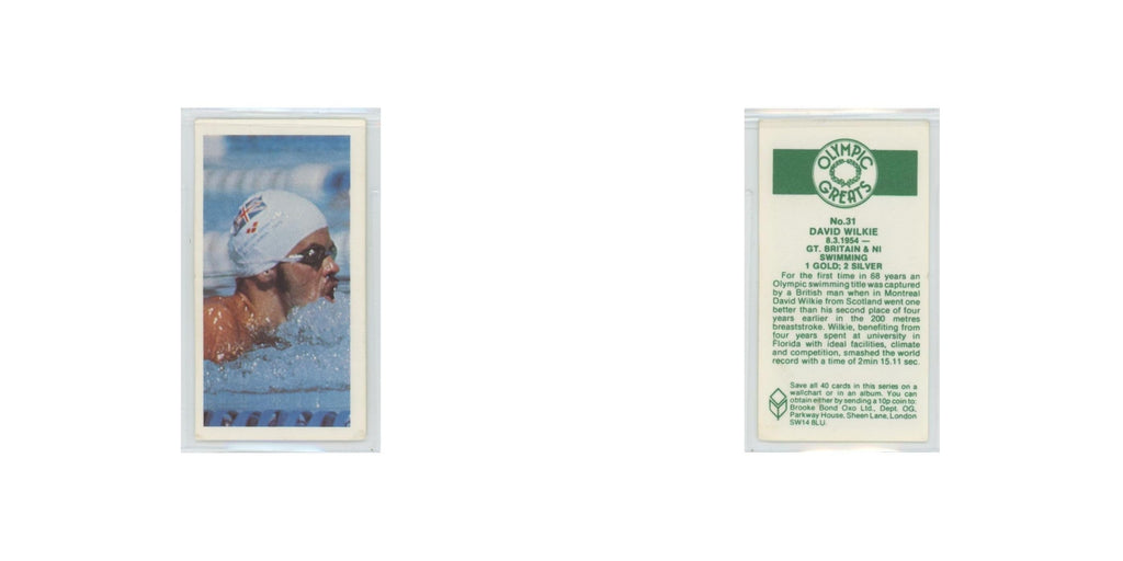 1979 Brooke Bond Olympic Greats David Wilkie #31