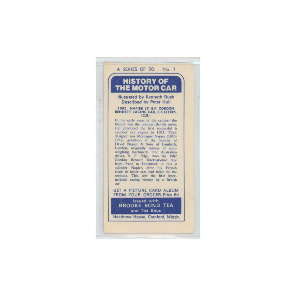 1968 Brooke Bond History of the Motor Car 1902 Napier 35 HP #7