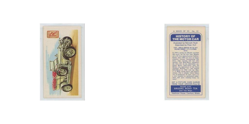 1968 Brooke Bond History of the Motor Car 1907 Rolls Royce #10