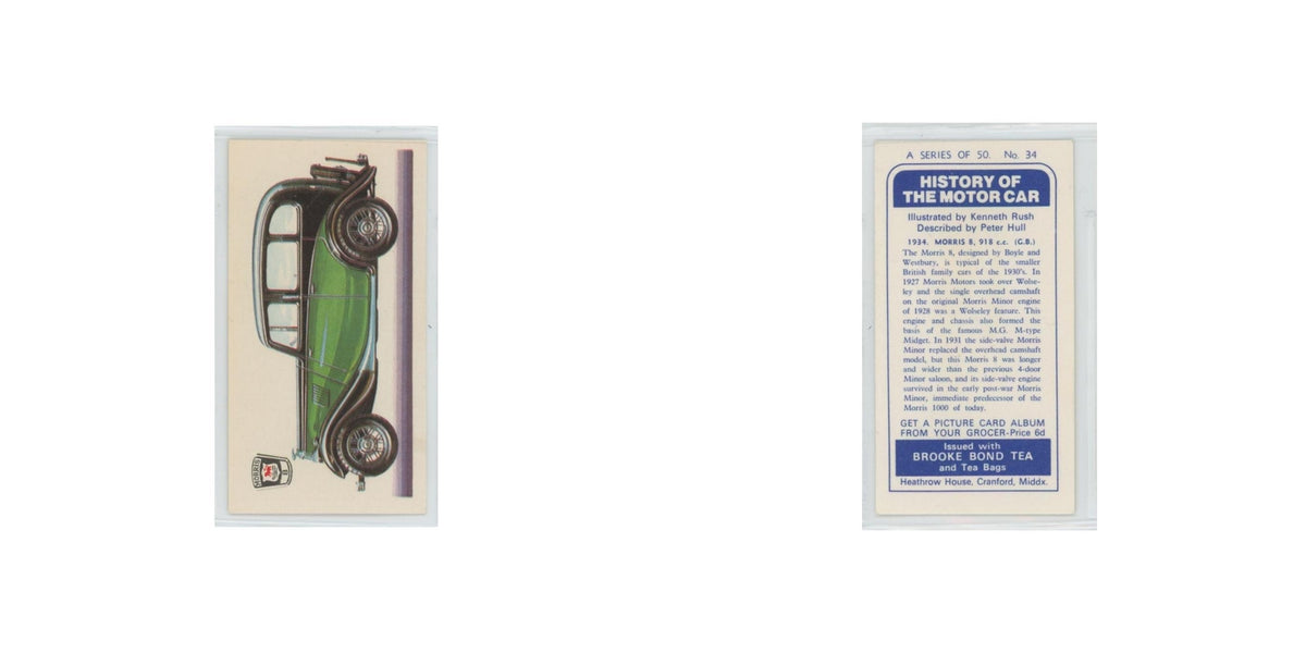 1968 Brooke Bond History of the Motor Car 1934 Morris 8 #34