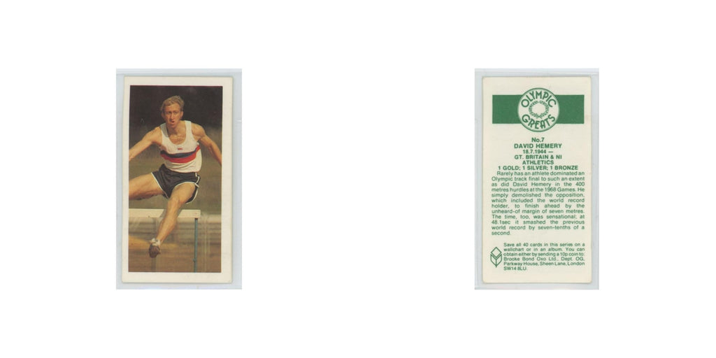 1979 Brooke Bond Olympic Greats David Hemery #7