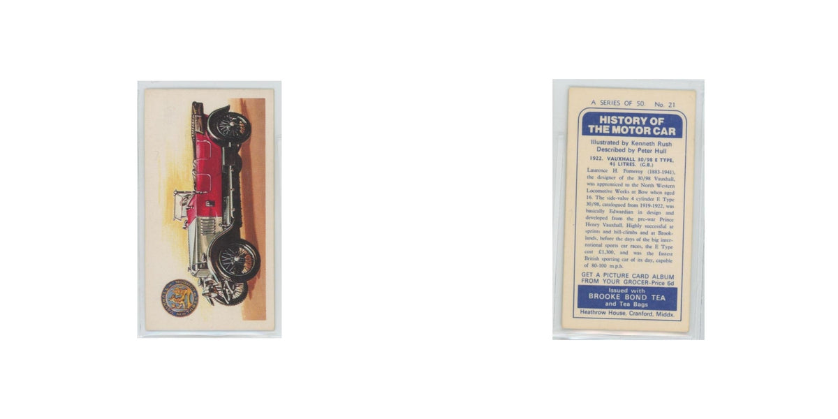 1968 Brooke Bond History of the Motor Car 1922 Vauxhall #21