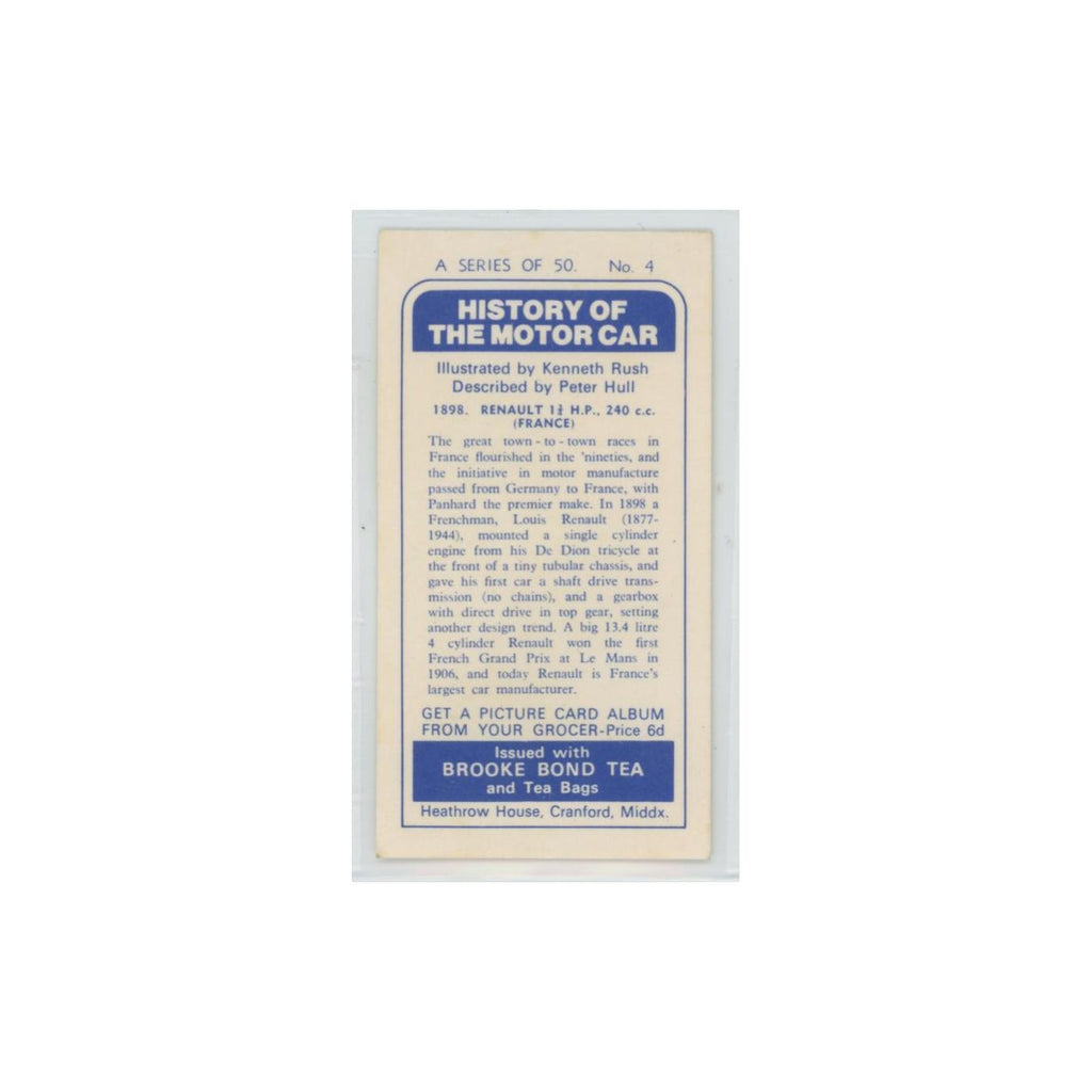 1968 Brooke Bond History of the Motor Car 1989 Renault #4