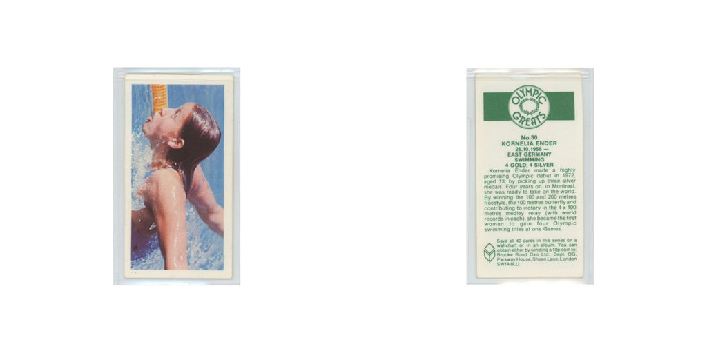 1979 Brooke Bond Olympic Greats Kornelia Ender #30