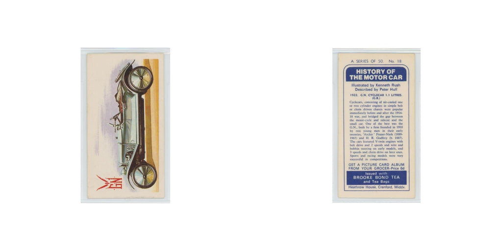 1968 Brooke Bond History of the Motor Car 1922 GN Cyclecar #18