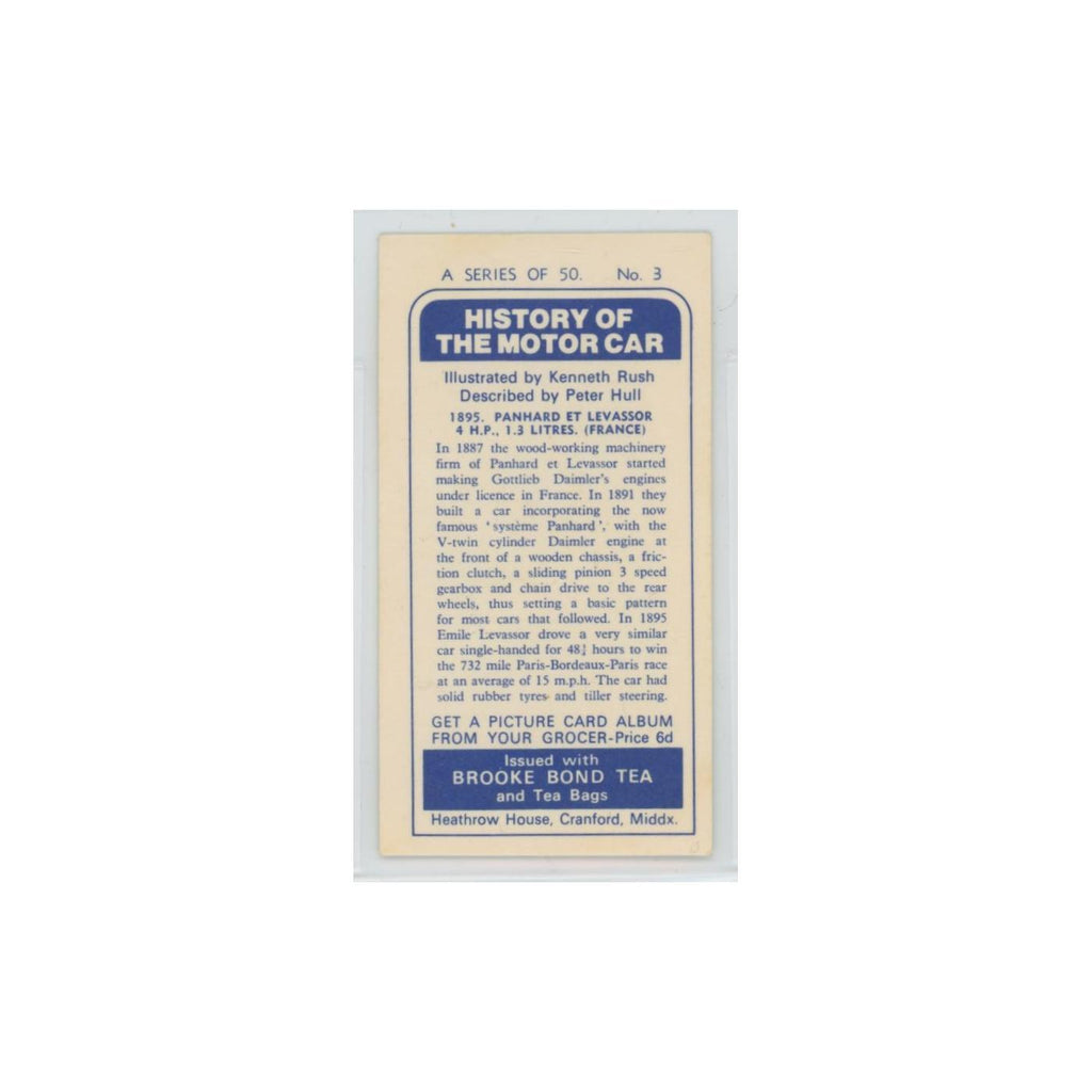 1968 Brooke Bond History of the Motor Car 1895 Panhard Et Levassor #3