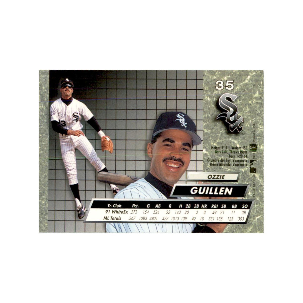 1992 Fleer Ultra Ozzie Guillen Baseball Cards #35