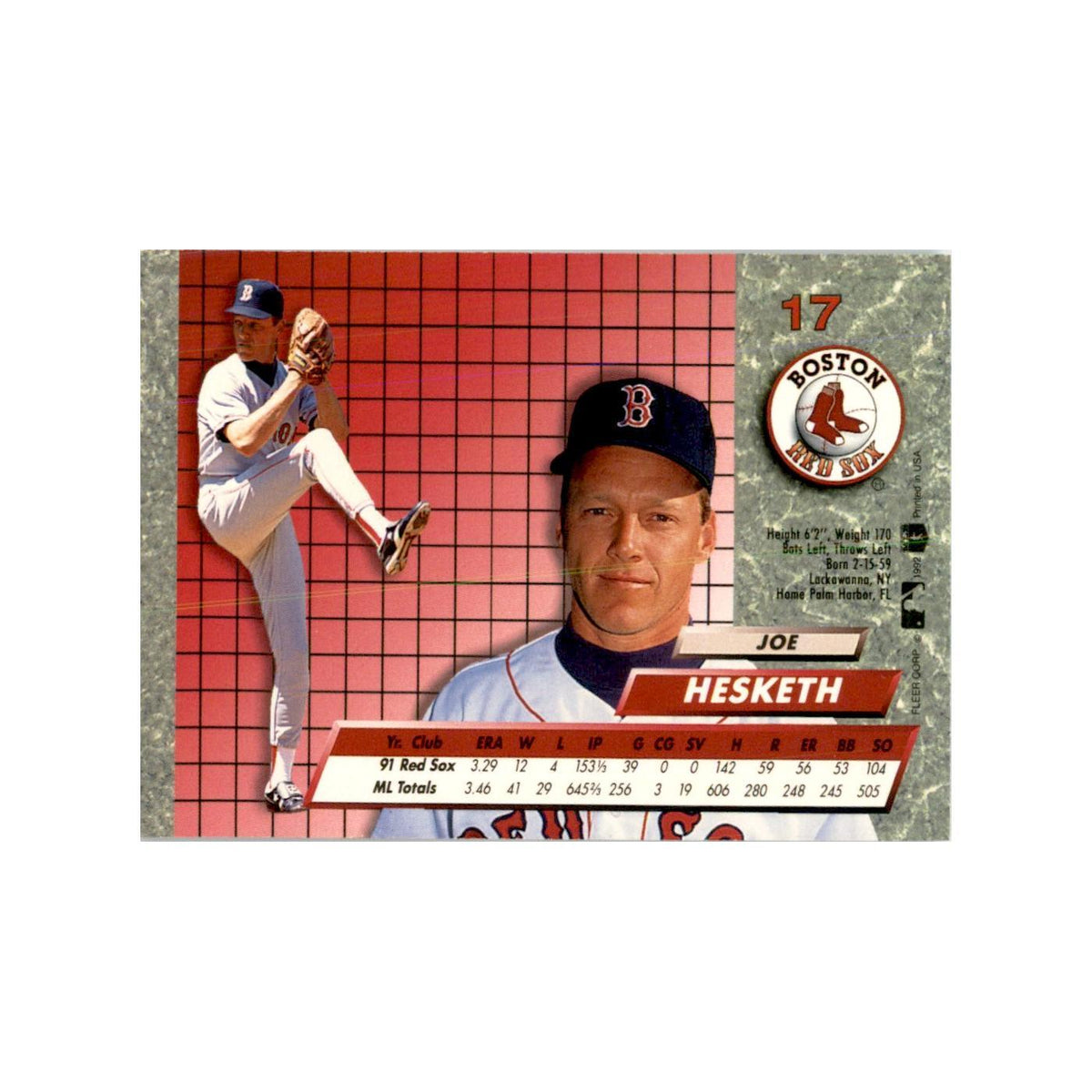 1992 Fleer Ultra Joe Hesketh Baseball Cards #17