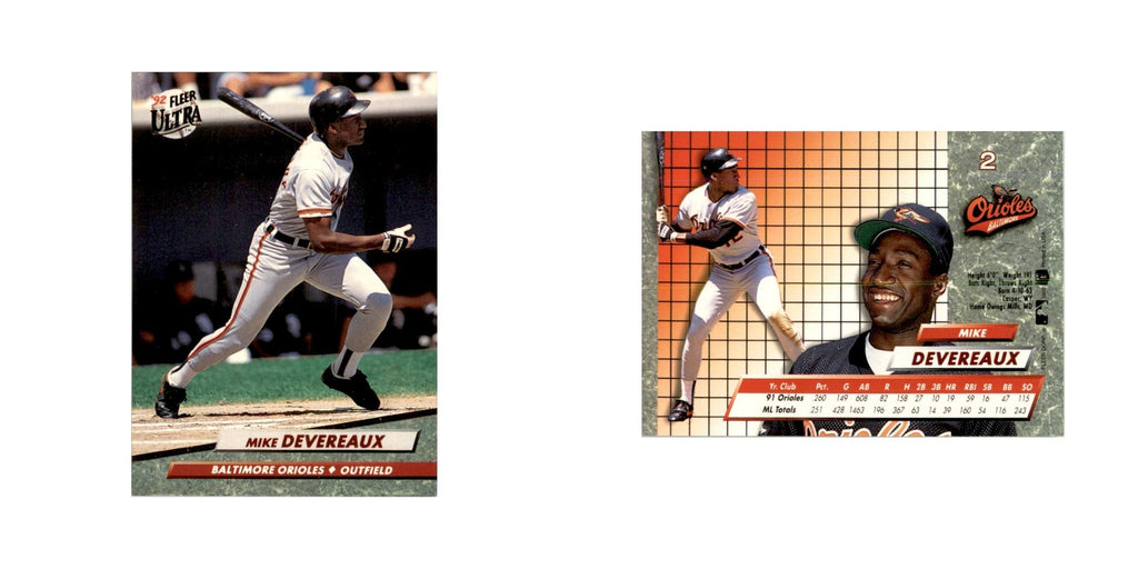 1992 Fleer Ultra Mike Devereaux Baseball Cards #2