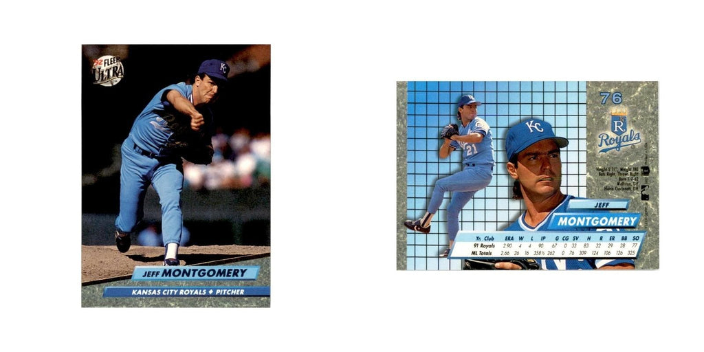 1992 Fleer Ultra Jeff Montgomery Baseball Cards #76