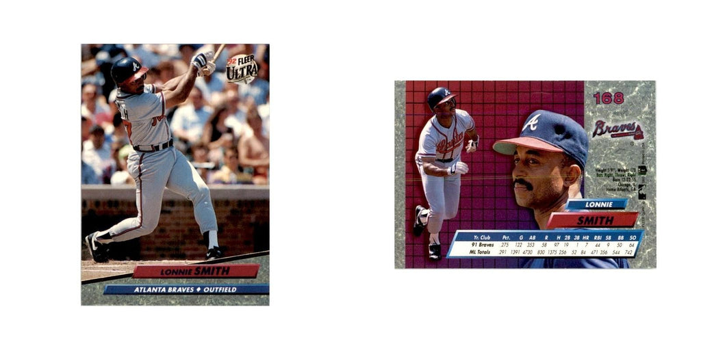 1992 Fleer Ultra Lonnie Smith Baseball Cards #168