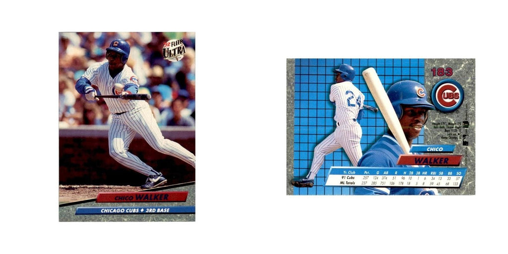 1992 Fleer Ultra Chico Walker Baseball Cards #183