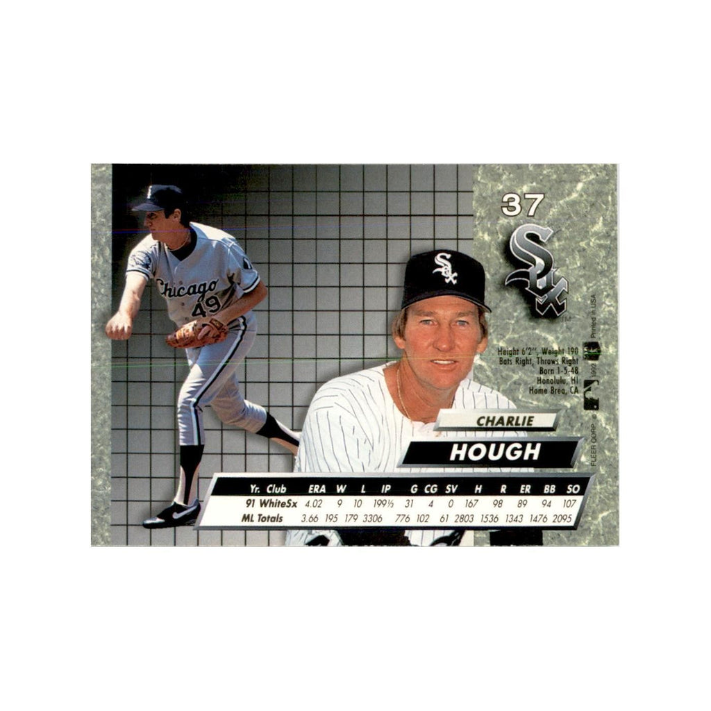 1992 Fleer Ultra Charlie Hough Baseball Cards #37