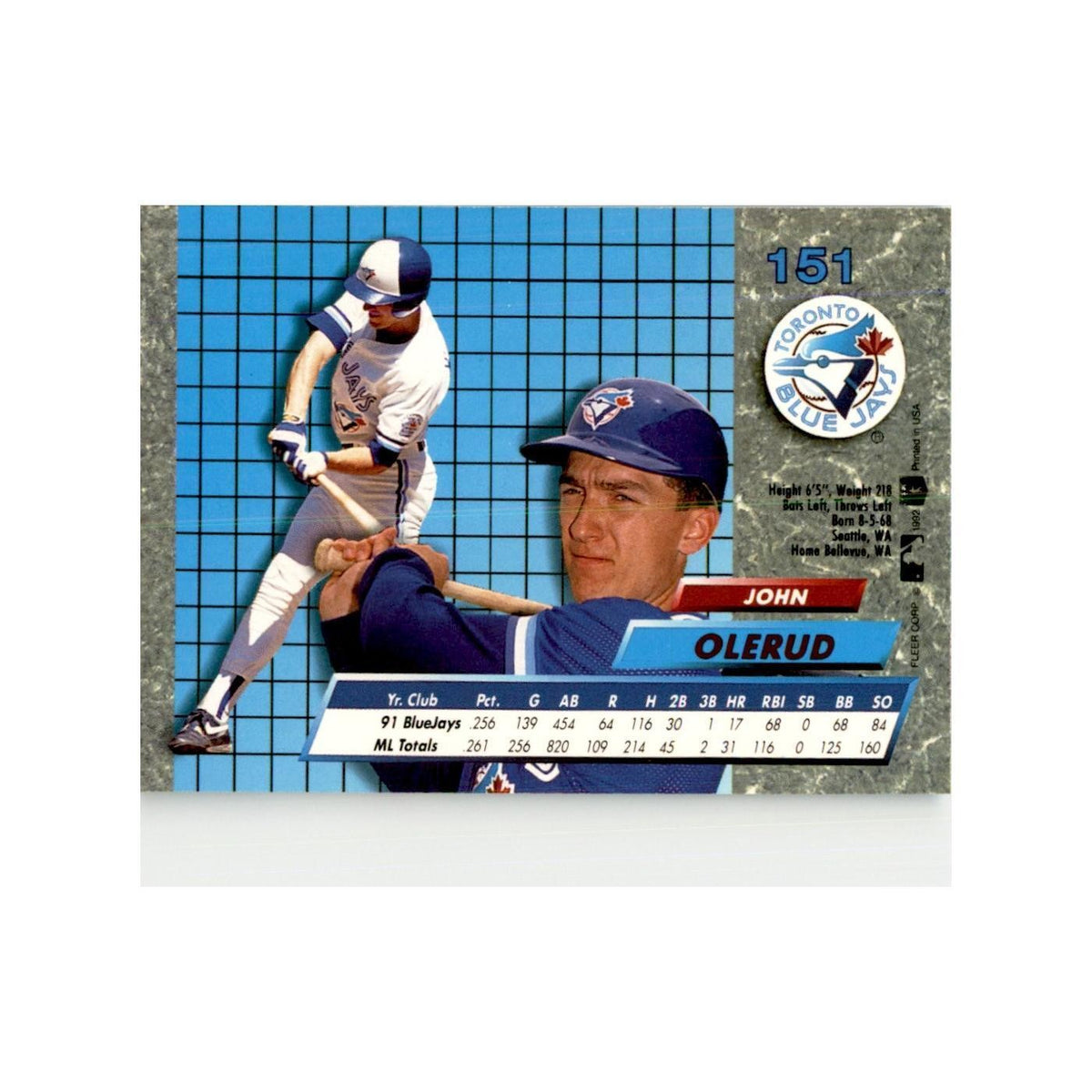 1992 Fleer Ultra John Olerud Baseball Cards #151