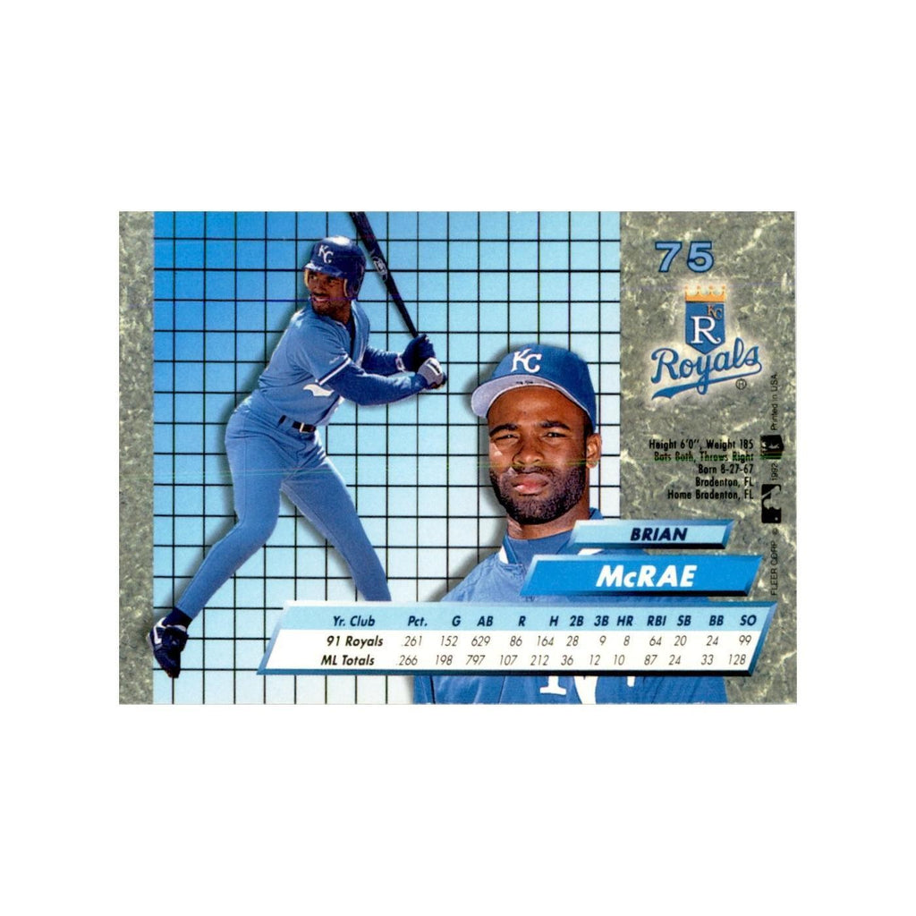 1992 Fleer Ultra Brian McRae Baseball Cards #75