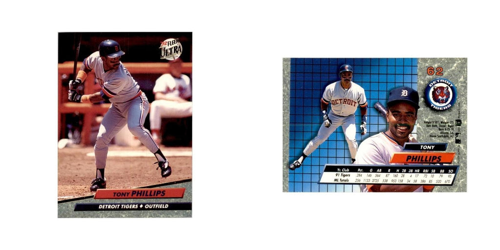 1992 Fleer Ultra Tony Phillips Baseball Cards #62