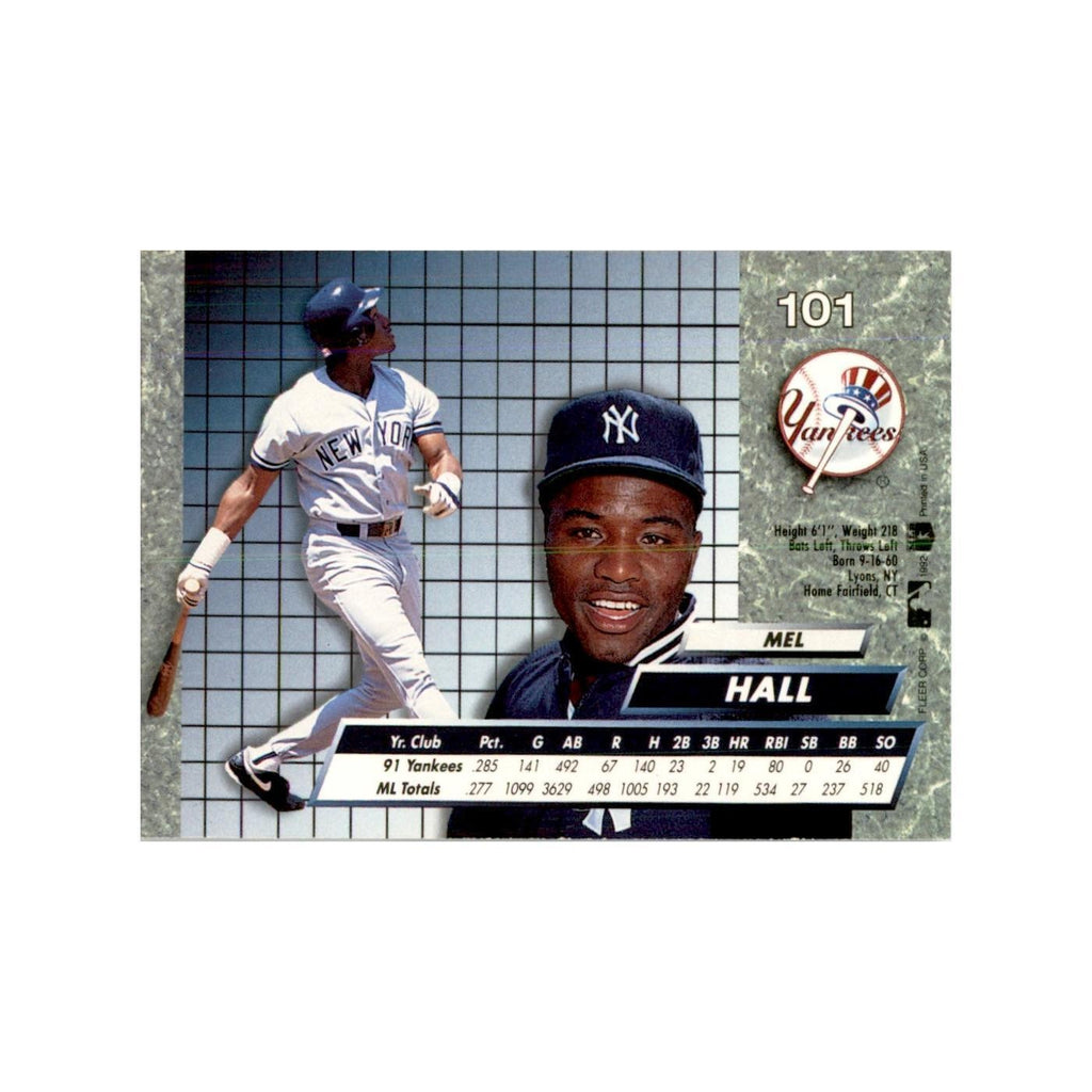 1992 Fleer Ultra Mel Hall Baseball Cards #101