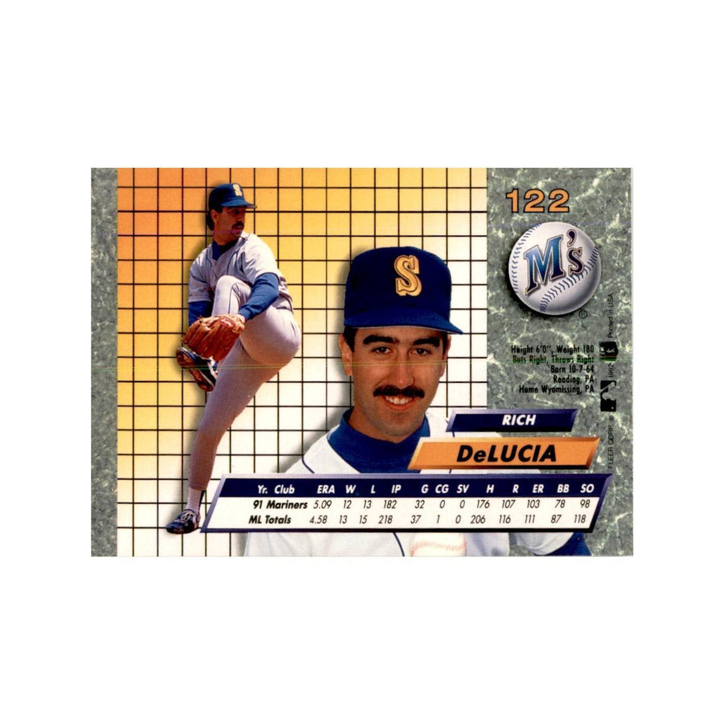 1992 Fleer Ultra Rich DeLucia Baseball Cards #122