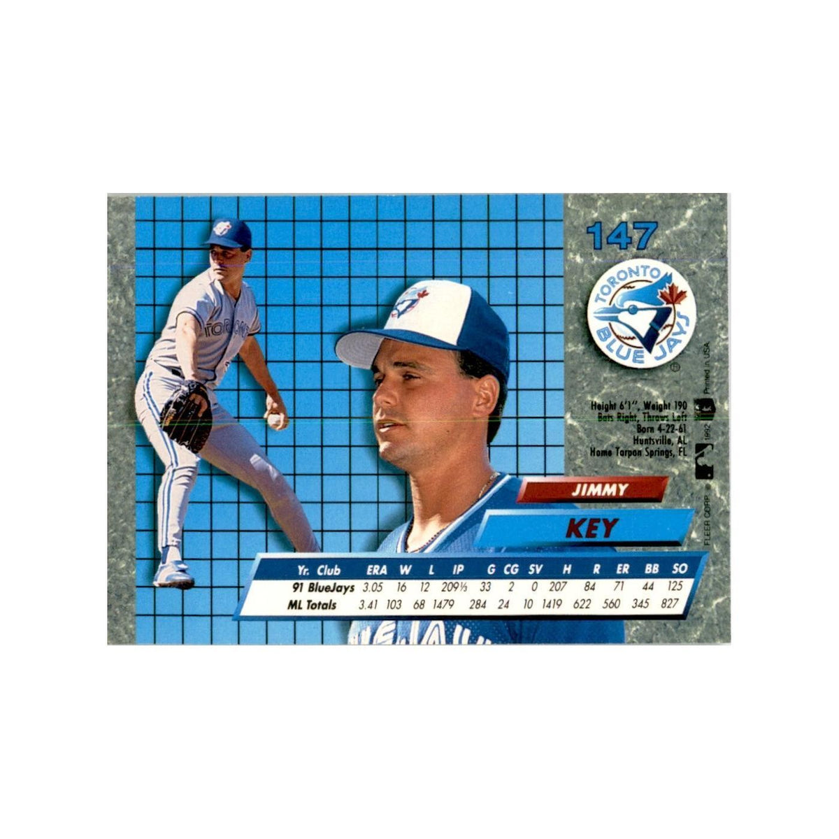 1992 Fleer Ultra Jimmy Key Baseball Cards #147