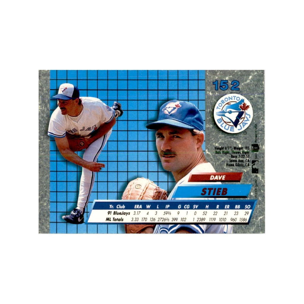 1992 Fleer Ultra Dave Stieb Baseball Cards #152