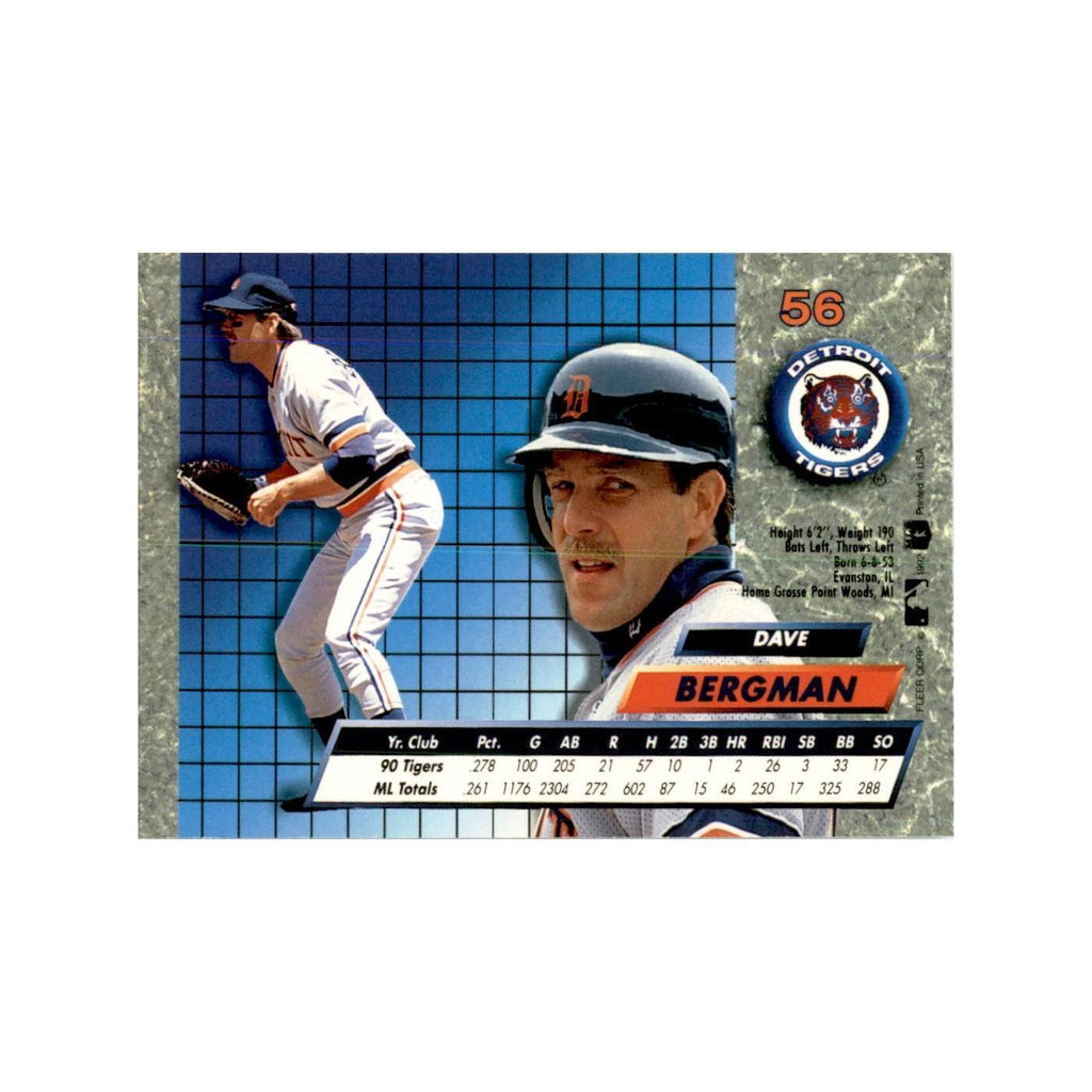 1992 Fleer Ultra Dave Bergman Baseball Cards #56