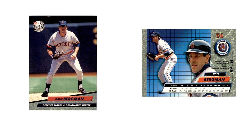 1992 Fleer Ultra Dave Bergman Baseball Cards #56