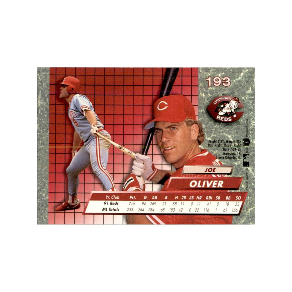 1992 Fleer Ultra Joe Oliver Baseball Cards #193