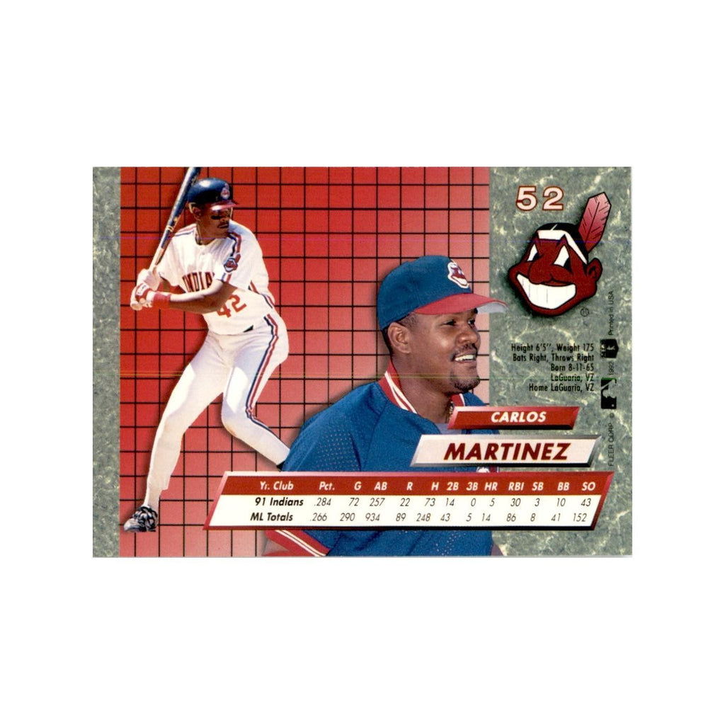 1992 Fleer Ultra Carlos Martinez Baseball Cards #52