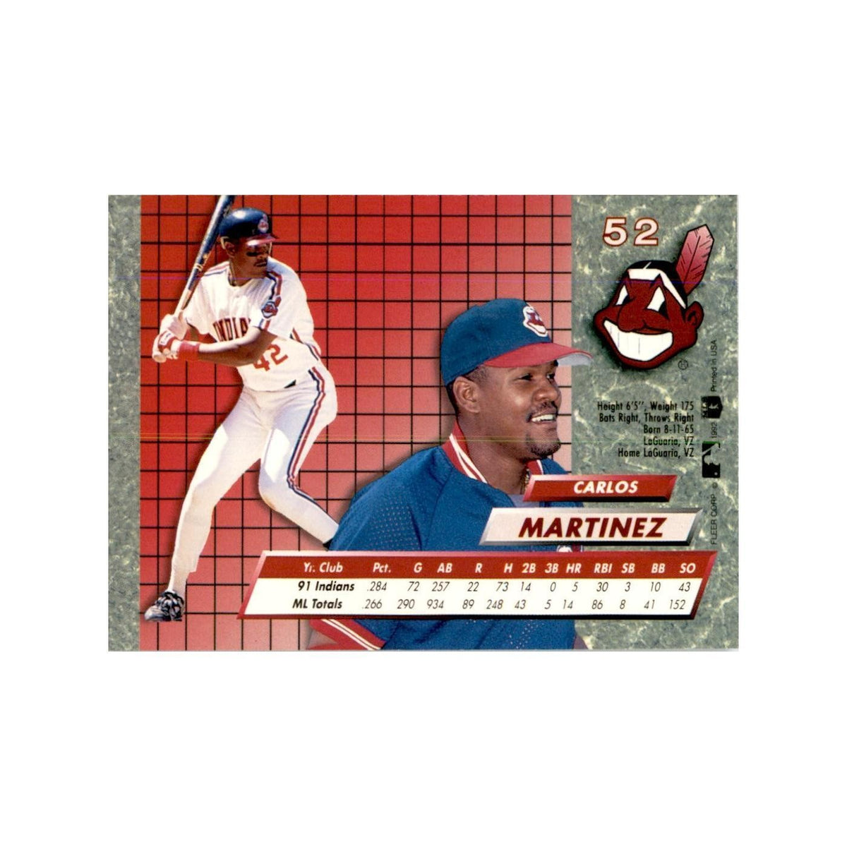 1992 Fleer Ultra Carlos Martinez Baseball Cards #52