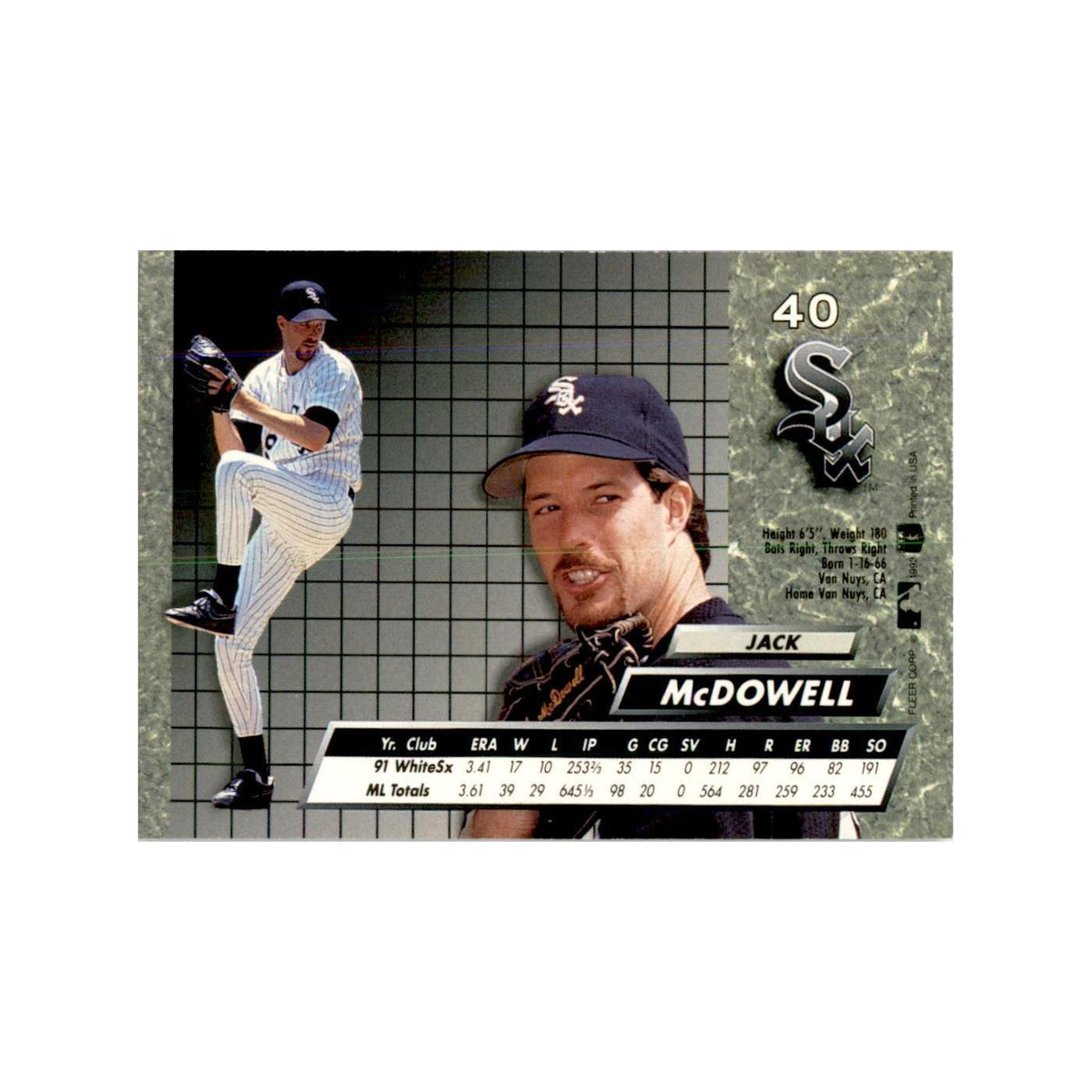 1992 Fleer Ultra Jack McDowell Baseball Cards #40