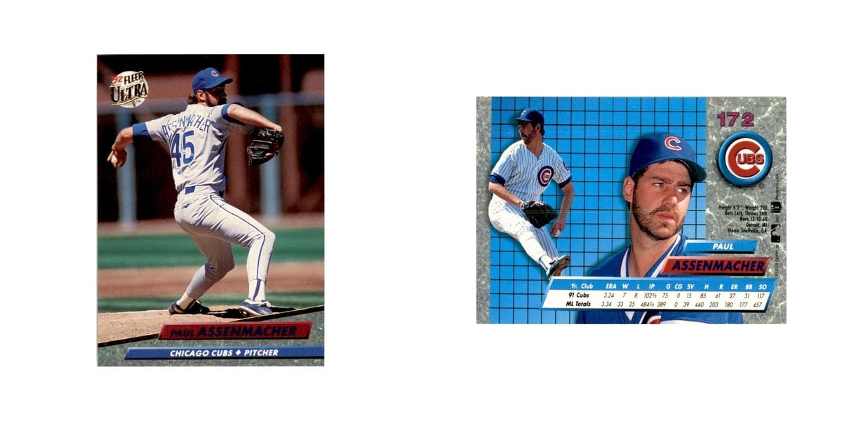 1992 Fleer Ultra Paul Assenmacher Baseball Cards #172