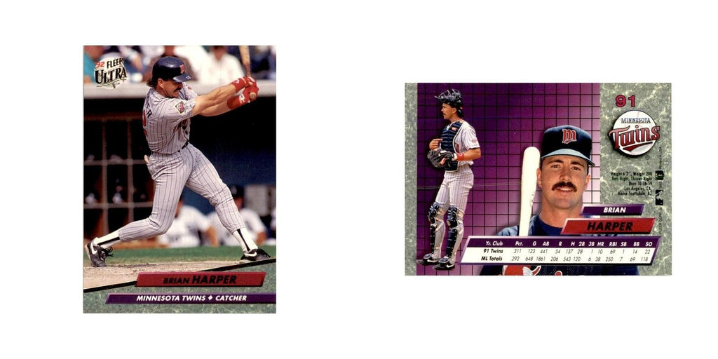 1992 Fleer Ultra Brian Harper Baseball Cards #91