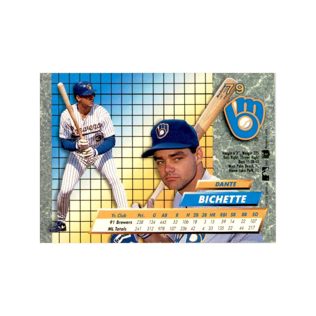 1992 Fleer Ultra Dante Bichette Baseball Cards #79