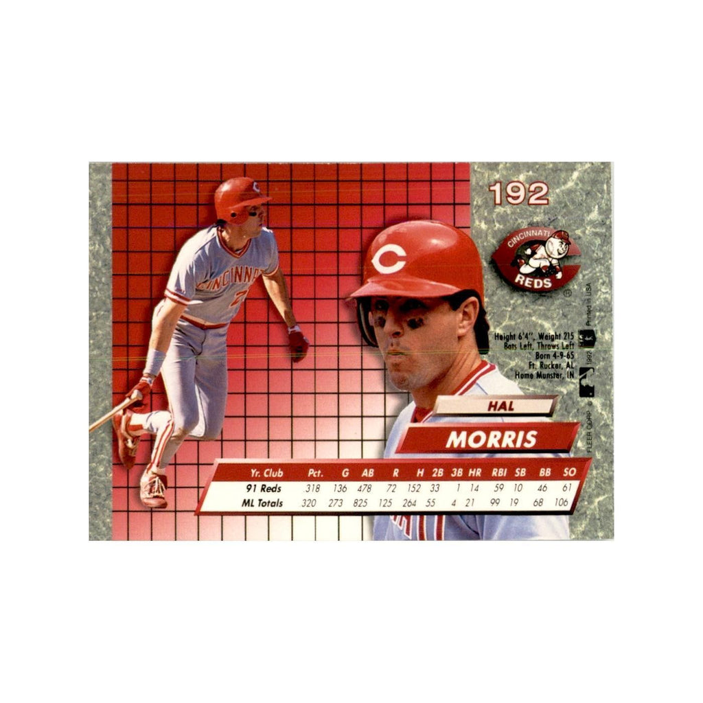 1992 Fleer Ultra Hal Morris Baseball Cards #192