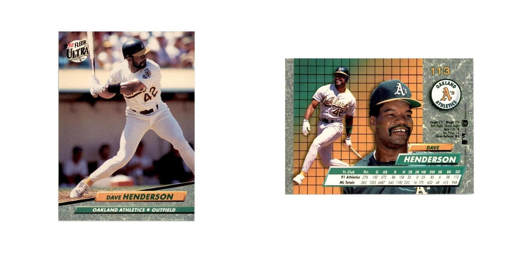 1992 Fleer Ultra Dave Henderson Baseball Cards #113