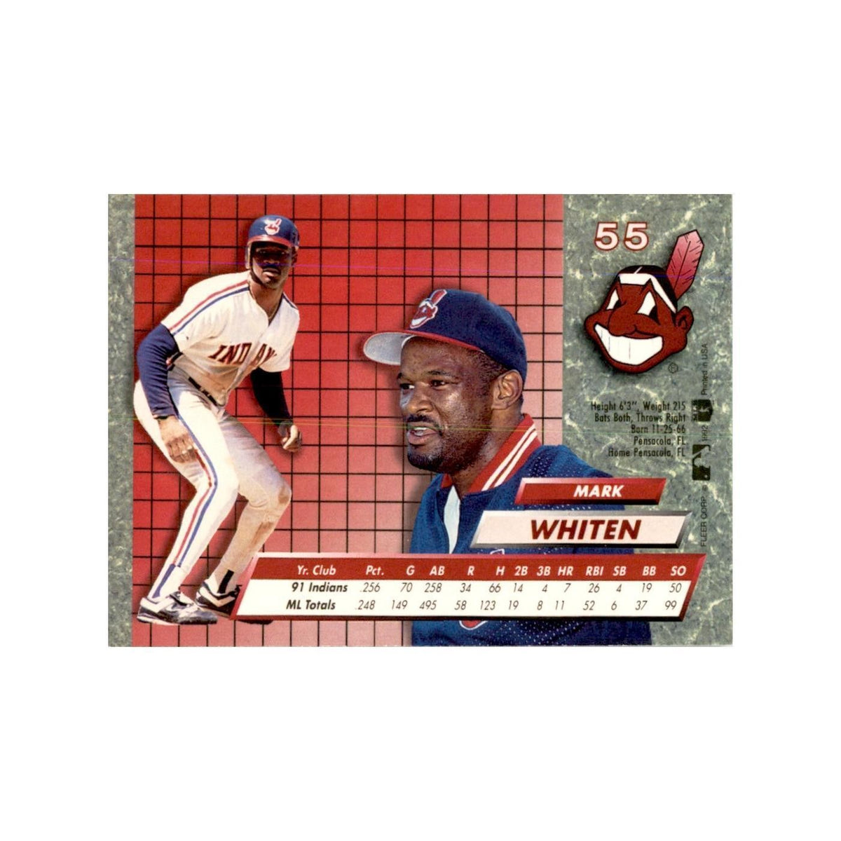 1992 Fleer Ultra Mark Whiten Baseball Cards #55
