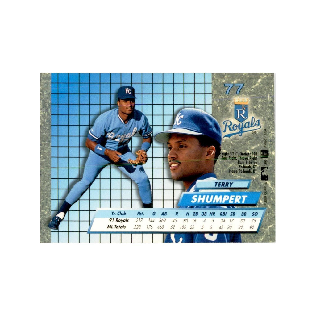 1992 Fleer Ultra Terry Shumpert Baseball Cards #77