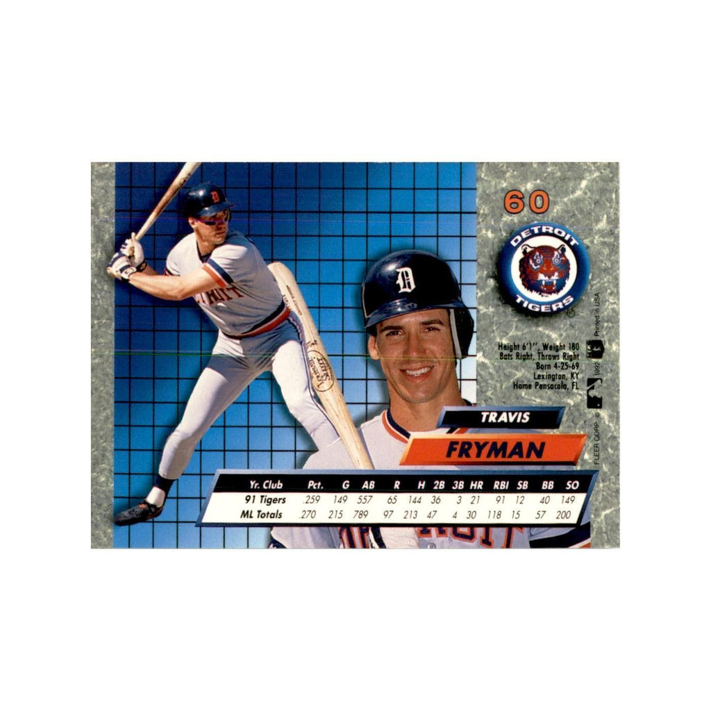 1992 Fleer Ultra Travis Fryman Baseball Cards #60
