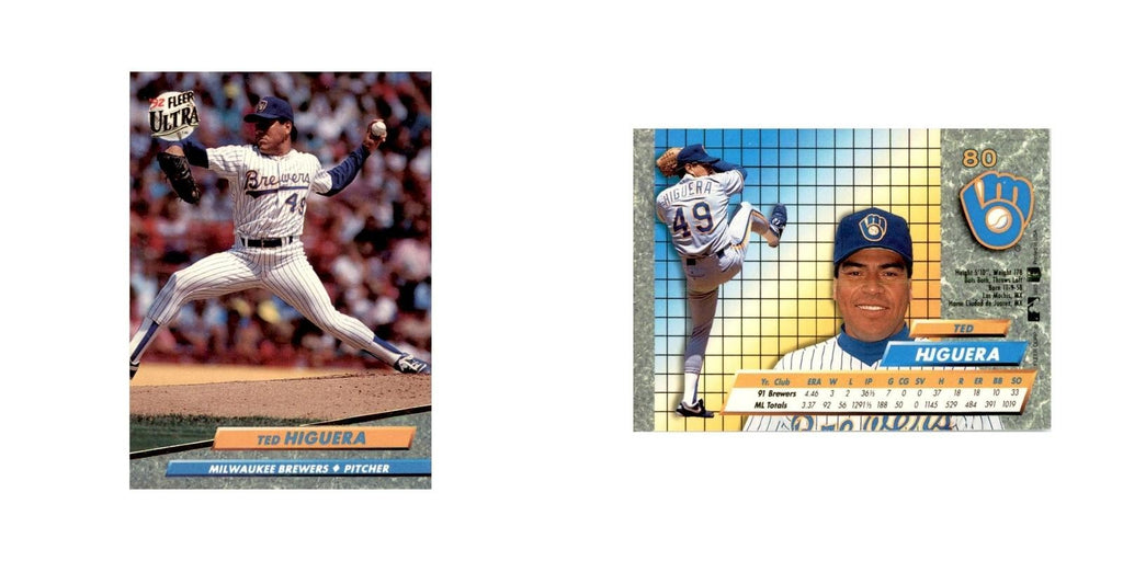 1992 Fleer Ultra Ted Higuera Baseball Cards #80