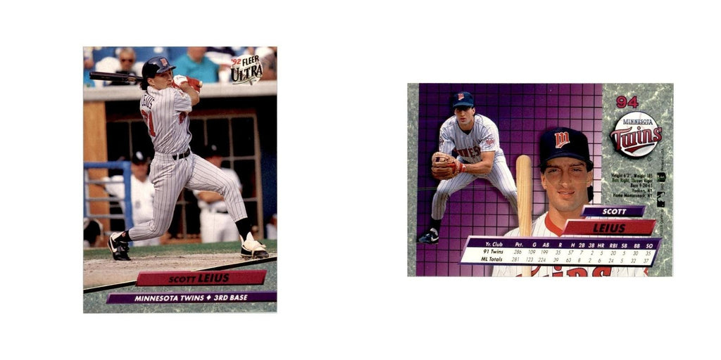 1992 Fleer Ultra Scott Leius Baseball Cards #94