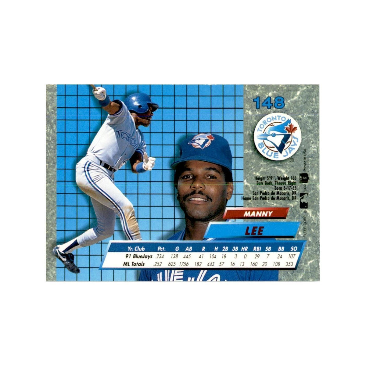 1992 Fleer Ultra Manuel Lee Baseball Cards #148