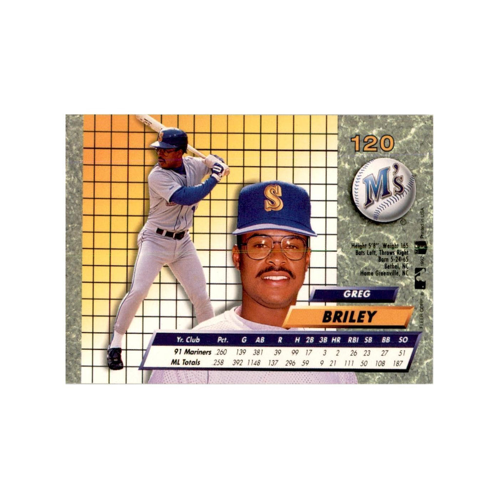 1992 Fleer Ultra Greg Briley Baseball Cards #120