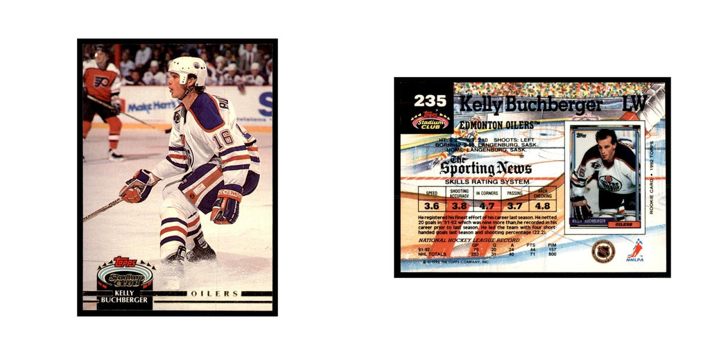 1992 Stadium Club Kelly Buchberger Hockey Cards #235