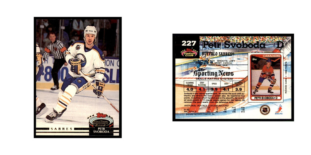 1992 Stadium Club Petr Svoboda Hockey Cards #227