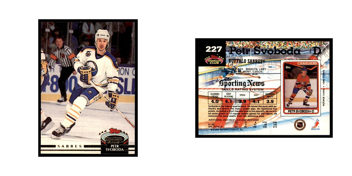 1992 Stadium Club Petr Svoboda Hockey Cards #227