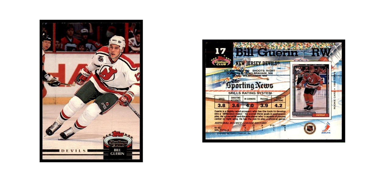 1992 Stadium Club Bill Guerin Hockey Cards #17