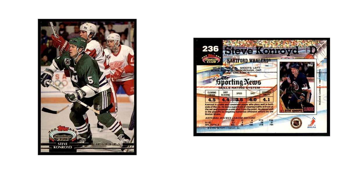 1992 Stadium Club Steve Konroyd Hockey Cards #236