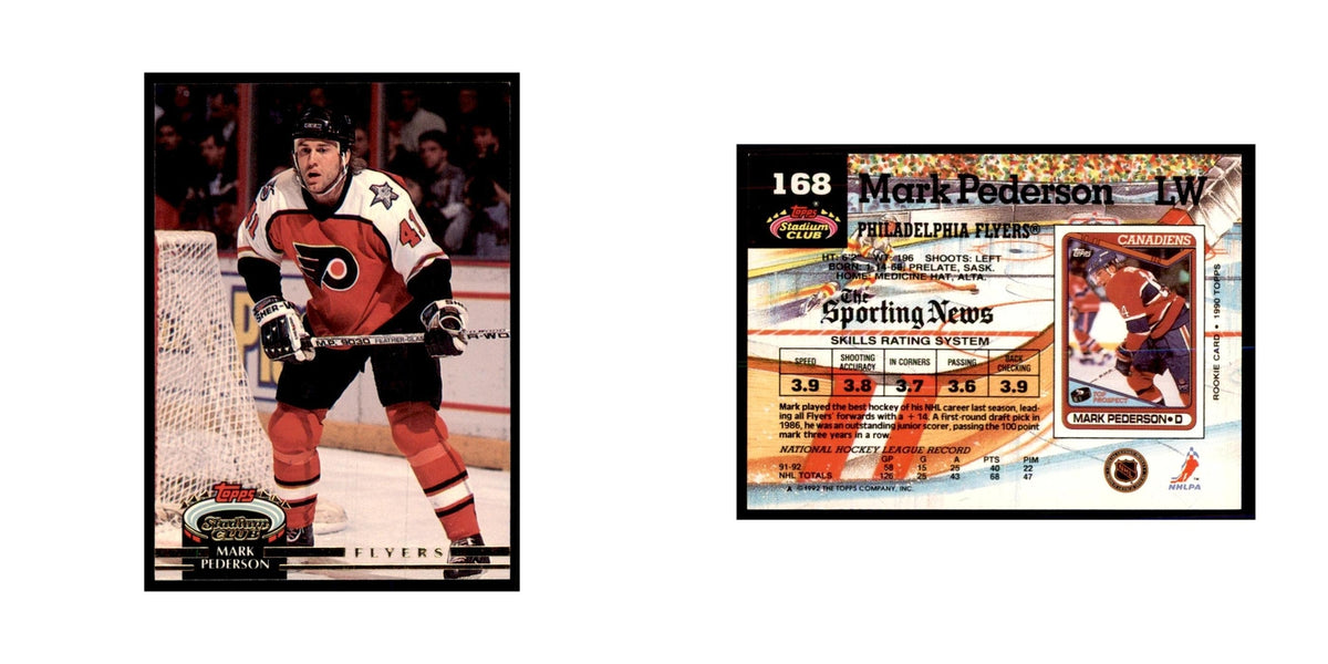 1992 Stadium Club Mark Pederson Hockey Cards #168