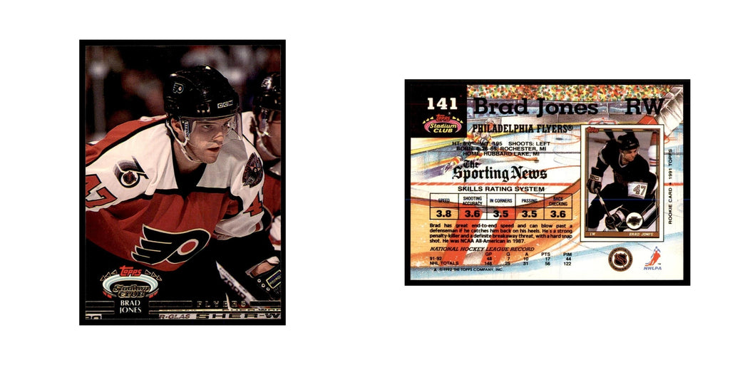 1992 Stadium Club Brad Jones Hockey Cards #141
